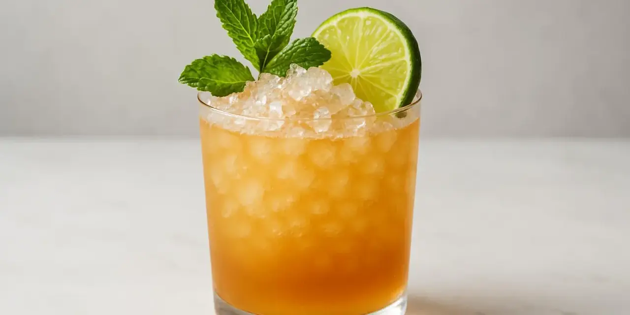 En uppfriskande Mai Tai med krossad is, lime och mynta. Perfekt för en tropisk kväll.