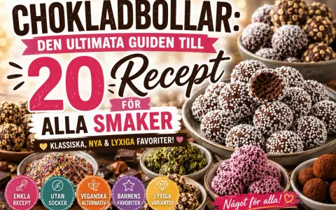 Chokladbollar: Den ultimata guiden till 20 recept för alla smaker. Klassiska, nya & lyxiga favoriter! Här finns ett chokladboll recept för alla.