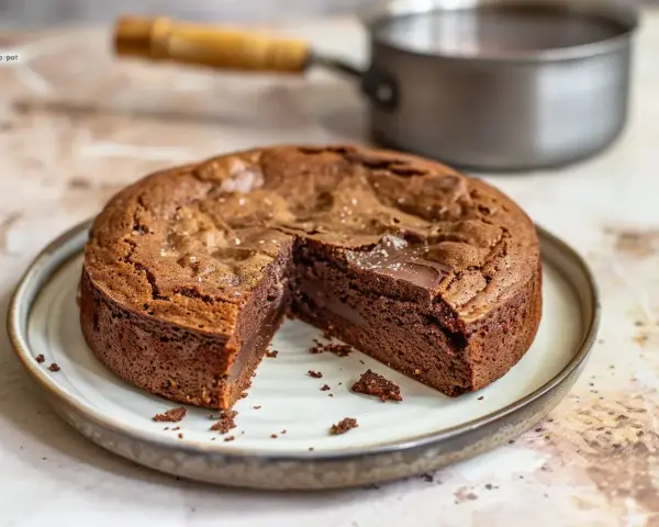En saftig kladdkaka med en härlig chokladkärna, perfekt för alla chokladälskare.