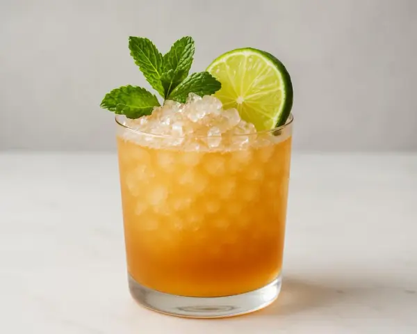 En uppfriskande Mai Tai med krossad is, lime och mynta. Perfekt för en tropisk kväll.