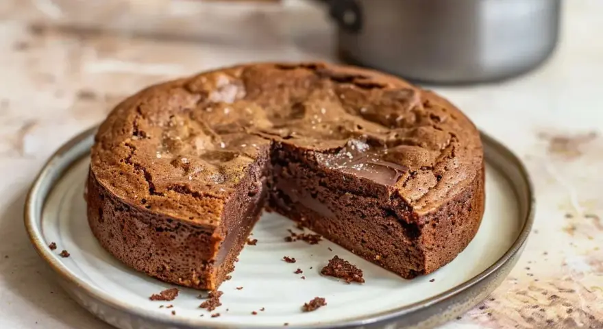 En saftig kladdkaka med en härlig chokladkärna, perfekt för alla chokladälskare.
